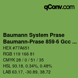 Code couleur: Baumann System Prase - Baumann-Prase 859·6 Gcc 1 | qconv.com