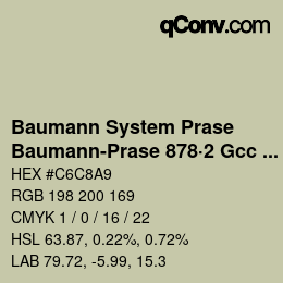 Código de color: Baumann System Prase - Baumann-Prase 878·2 Gcc 5 | qconv.com