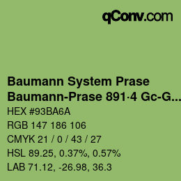 カラーコード: Baumann System Prase - Baumann-Prase 891·4 Gc-Gcc | qconv.com