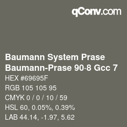 Farbcode: Baumann System Prase - Baumann-Prase 90·8 Gcc 7 | qconv.com