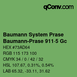 Farbcode: Baumann System Prase - Baumann-Prase 911·5 Gc | qconv.com
