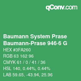 Color code: Baumann System Prase - Baumann-Prase 946·6 G | qconv.com