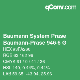 Código de color: Baumann System Prase - Baumann-Prase 946·6 G | qconv.com