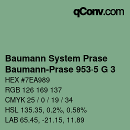 カラーコード: Baumann System Prase - Baumann-Prase 953·5 G 3 | qconv.com