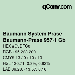 Color code: Baumann System Prase - Baumann-Prase 957·1 Gb | qconv.com