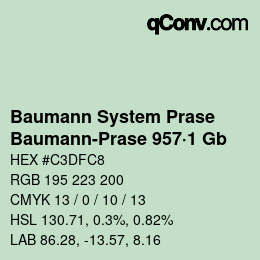 Code couleur: Baumann System Prase - Baumann-Prase 957·1 Gb | qconv.com