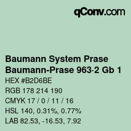 Farbcode: Baumann System Prase - Baumann-Prase 963·2 Gb 1 | qconv.com