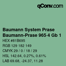 Farbcode: Baumann System Prase - Baumann-Prase 965·4 Gb 1 | qconv.com