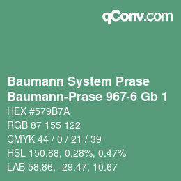 Farbcode: Baumann System Prase - Baumann-Prase 967·6 Gb 1 | qconv.com