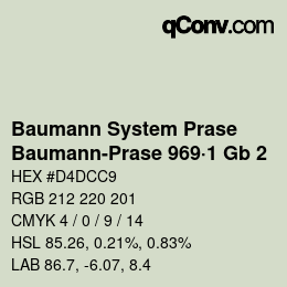 Farbcode: Baumann System Prase - Baumann-Prase 969·1 Gb 2 | qconv.com