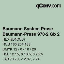 Color code: Baumann System Prase - Baumann-Prase 970·2 Gb 2 | qconv.com