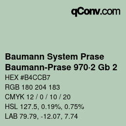 Código de color: Baumann System Prase - Baumann-Prase 970·2 Gb 2 | qconv.com