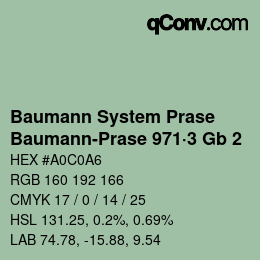 Code couleur: Baumann System Prase - Baumann-Prase 971·3 Gb 2 | qconv.com