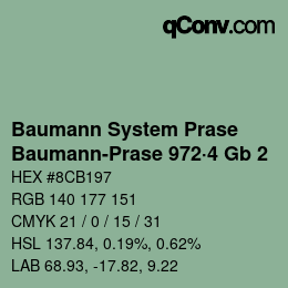 Color code: Baumann System Prase - Baumann-Prase 972·4 Gb 2 | qconv.com