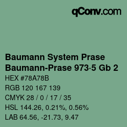 Code couleur: Baumann System Prase - Baumann-Prase 973·5 Gb 2 | qconv.com