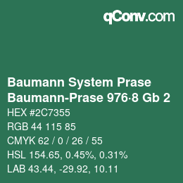 Código de color: Baumann System Prase - Baumann-Prase 976·8 Gb 2 | qconv.com