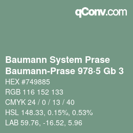 Color code: Baumann System Prase - Baumann-Prase 978·5 Gb 3 | qconv.com
