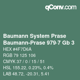 Color code: Baumann System Prase - Baumann-Prase 979·7 Gb 3 | qconv.com