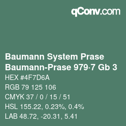 Code couleur: Baumann System Prase - Baumann-Prase 979·7 Gb 3 | qconv.com