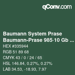 Farbcode: Baumann System Prase - Baumann-Prase 985·10 Gb 4 | qconv.com