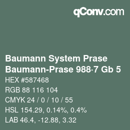 Farbcode: Baumann System Prase - Baumann-Prase 988·7 Gb 5 | qconv.com