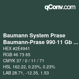 Código de color: Baumann System Prase - Baumann-Prase 990·11 Gb 5 | qconv.com