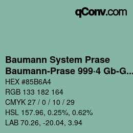 Código de color: Baumann System Prase - Baumann-Prase 999·4 Gb-Gbb 2 | qconv.com