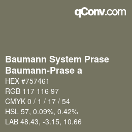 Color code: Baumann System Prase - Baumann-Prase a | qconv.com