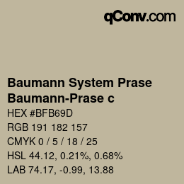 Farbcode: Baumann System Prase - Baumann-Prase c | qconv.com