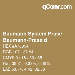 Color code: Baumann System Prase - Baumann-Prase d | qconv.com