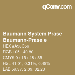 Color code: Baumann System Prase - Baumann-Prase e | qconv.com
