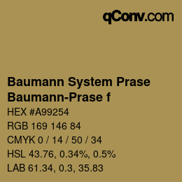 Color code: Baumann System Prase - Baumann-Prase f | qconv.com
