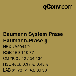 Code couleur: Baumann System Prase - Baumann-Prase g | qconv.com