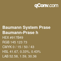 Color code: Baumann System Prase - Baumann-Prase h | qconv.com