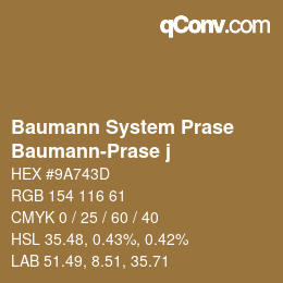 Code couleur: Baumann System Prase - Baumann-Prase j | qconv.com