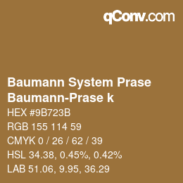 Code couleur: Baumann System Prase - Baumann-Prase k | qconv.com