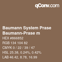 Color code: Baumann System Prase - Baumann-Prase m | qconv.com