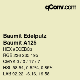 カラーコード: Baumit Edelputz - Baumit A125 | qconv.com