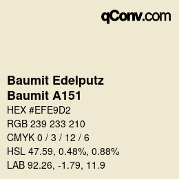 カラーコード: Baumit Edelputz - Baumit A151 | qconv.com