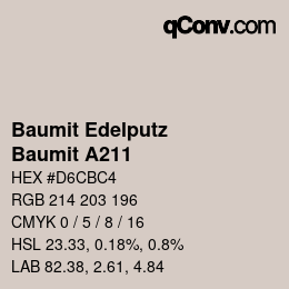 カラーコード: Baumit Edelputz - Baumit A211 | qconv.com