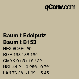 カラーコード: Baumit Edelputz - Baumit B153 | qconv.com