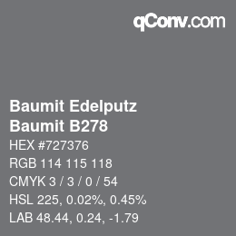 カラーコード: Baumit Edelputz - Baumit B278 | qconv.com