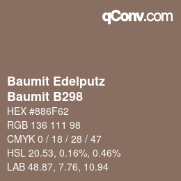 カラーコード: Baumit Edelputz - Baumit B298 | qconv.com