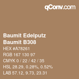 カラーコード: Baumit Edelputz - Baumit B308 | qconv.com