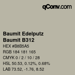 カラーコード: Baumit Edelputz - Baumit B312 | qconv.com