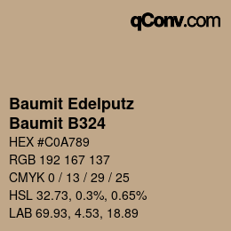 カラーコード: Baumit Edelputz - Baumit B324 | qconv.com