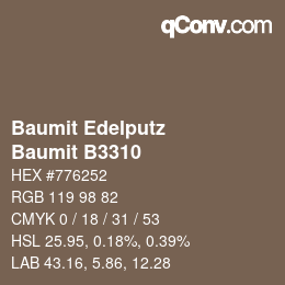 カラーコード: Baumit Edelputz - Baumit B3310 | qconv.com