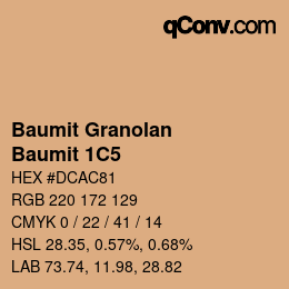 Farbcode: Baumit Granolan - Baumit 1C5 | qconv.com