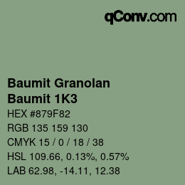 カラーコード: Baumit Granolan - Baumit 1K3 | qconv.com