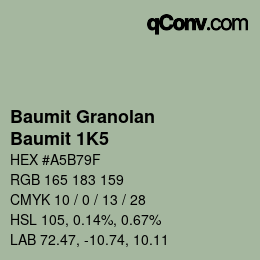 Farbcode: Baumit Granolan - Baumit 1K5 | qconv.com